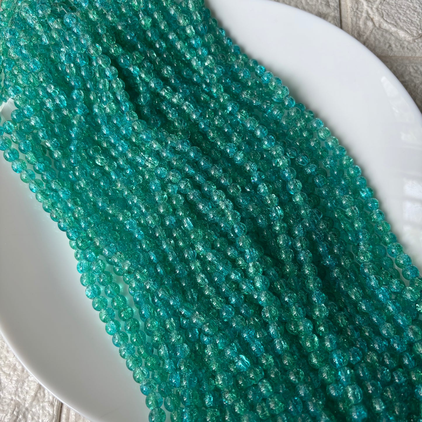 Crackle Beads 8mm (95+ Beads )