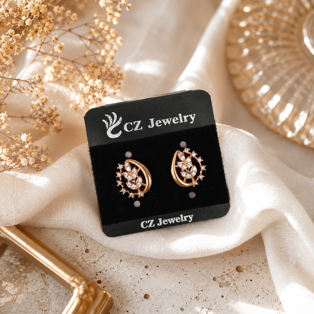 CZ Earrings RoseGold