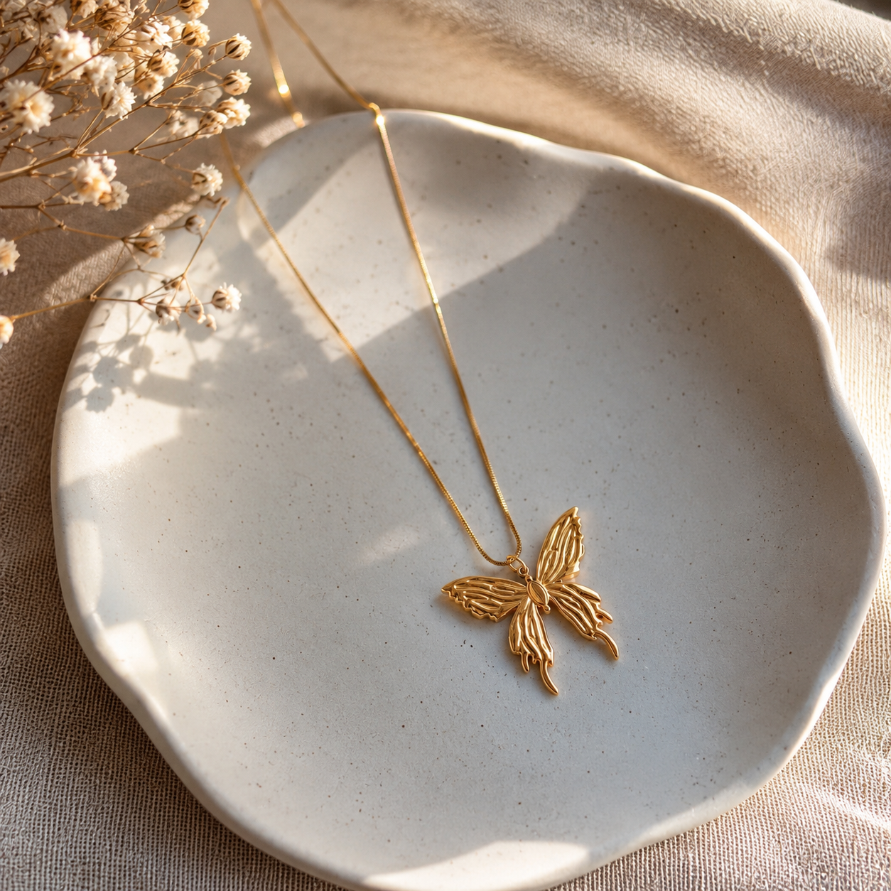 Stainless Steel Butterfly NeckChain