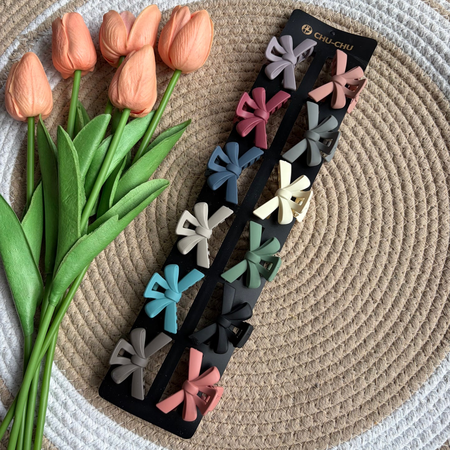 Bow Matte Claws (12 Pieces )