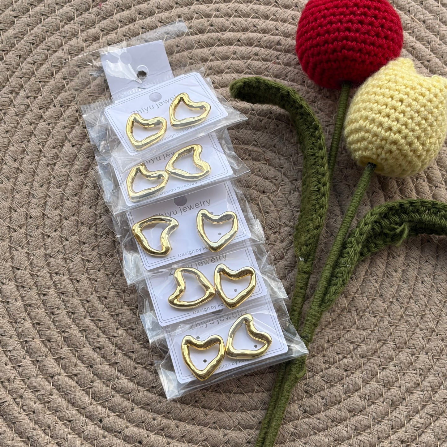Korean Earrings (5 Pairs)