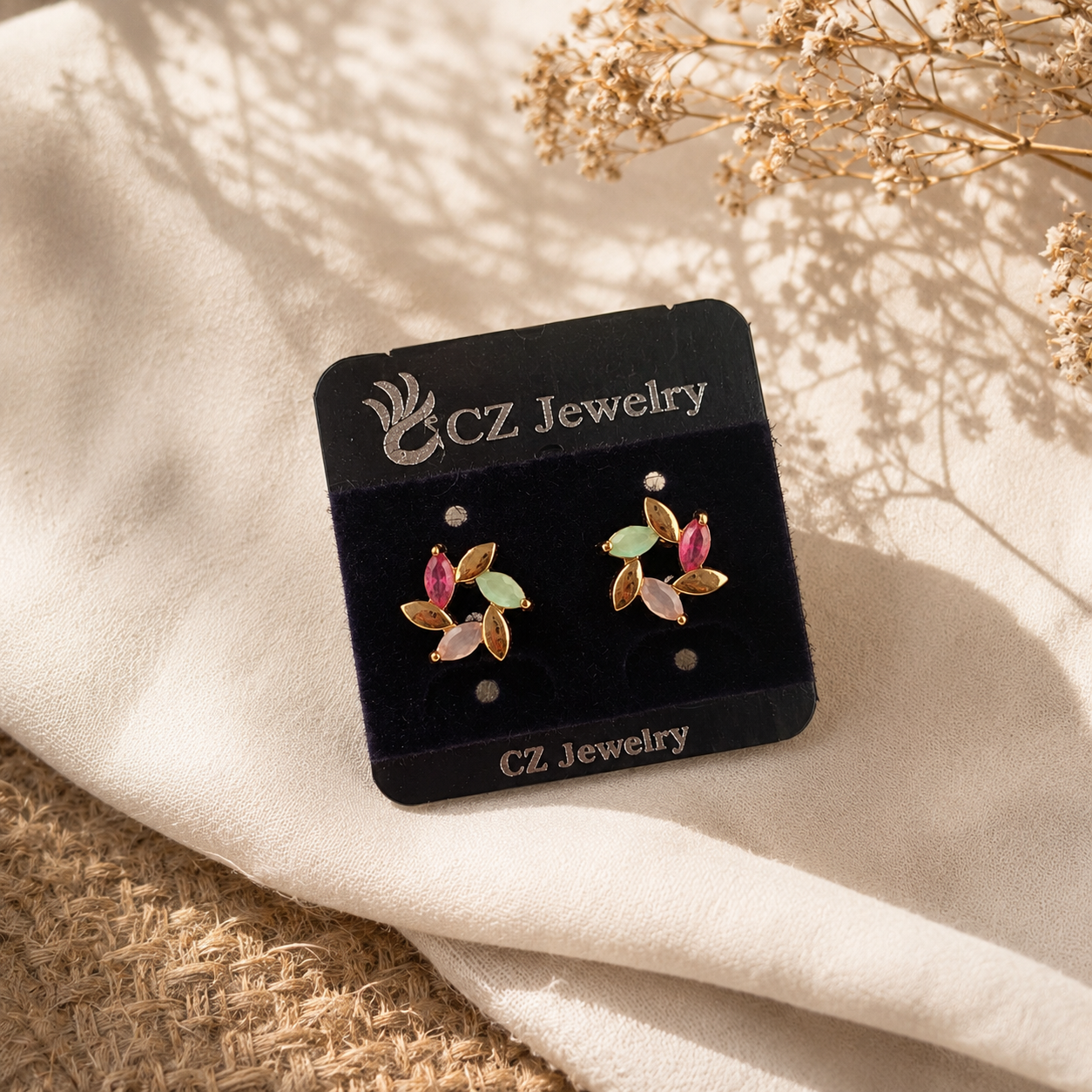 CZ Earrings RoseGold