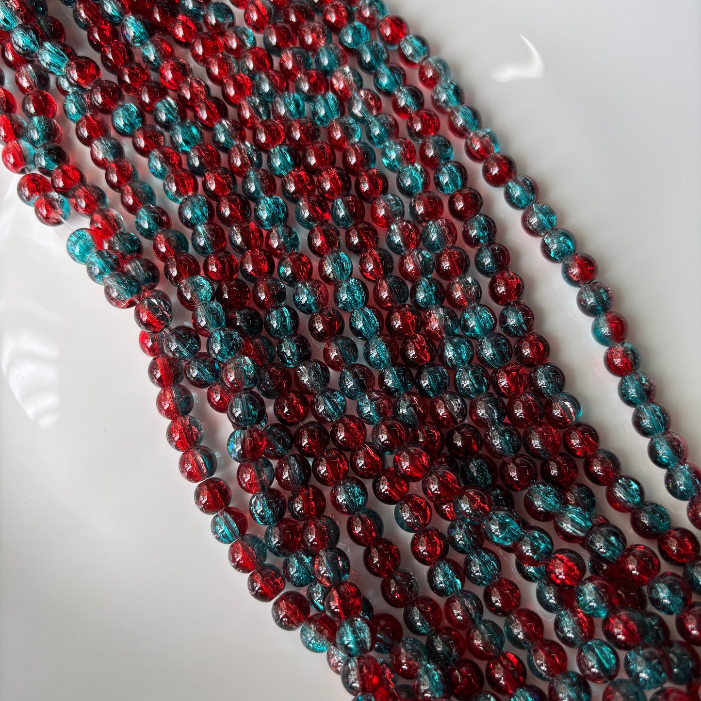 Crackle Beads 8mm (95+ Beads )