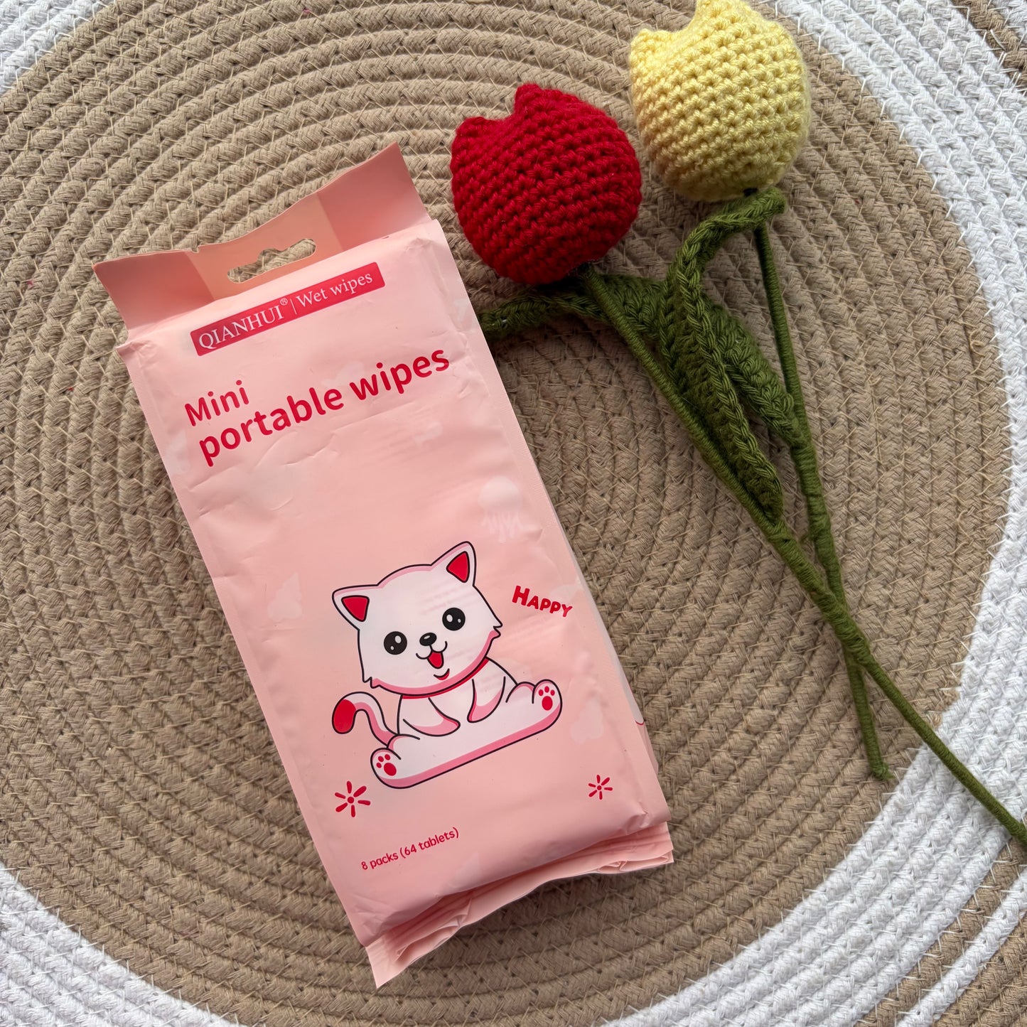 Mini portable wipes