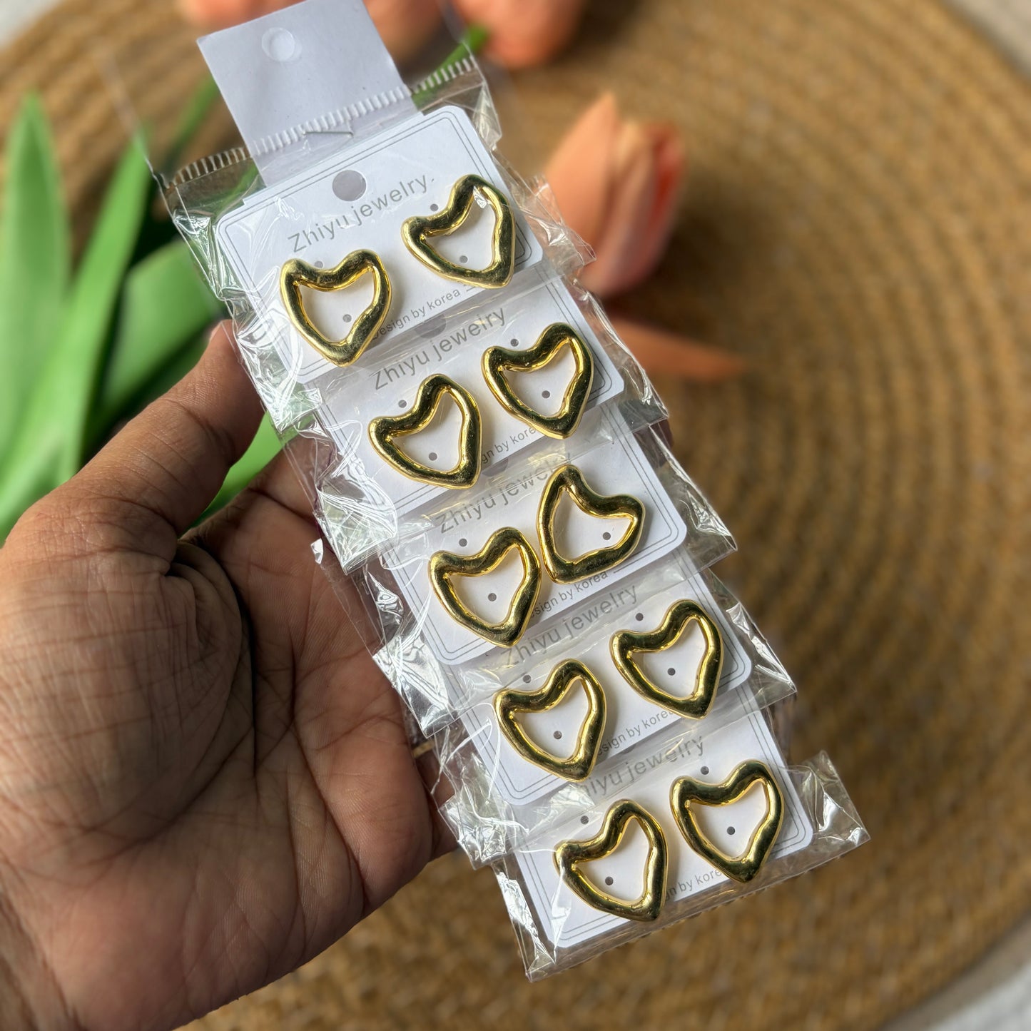 Korean Earrings (5 Pairs)