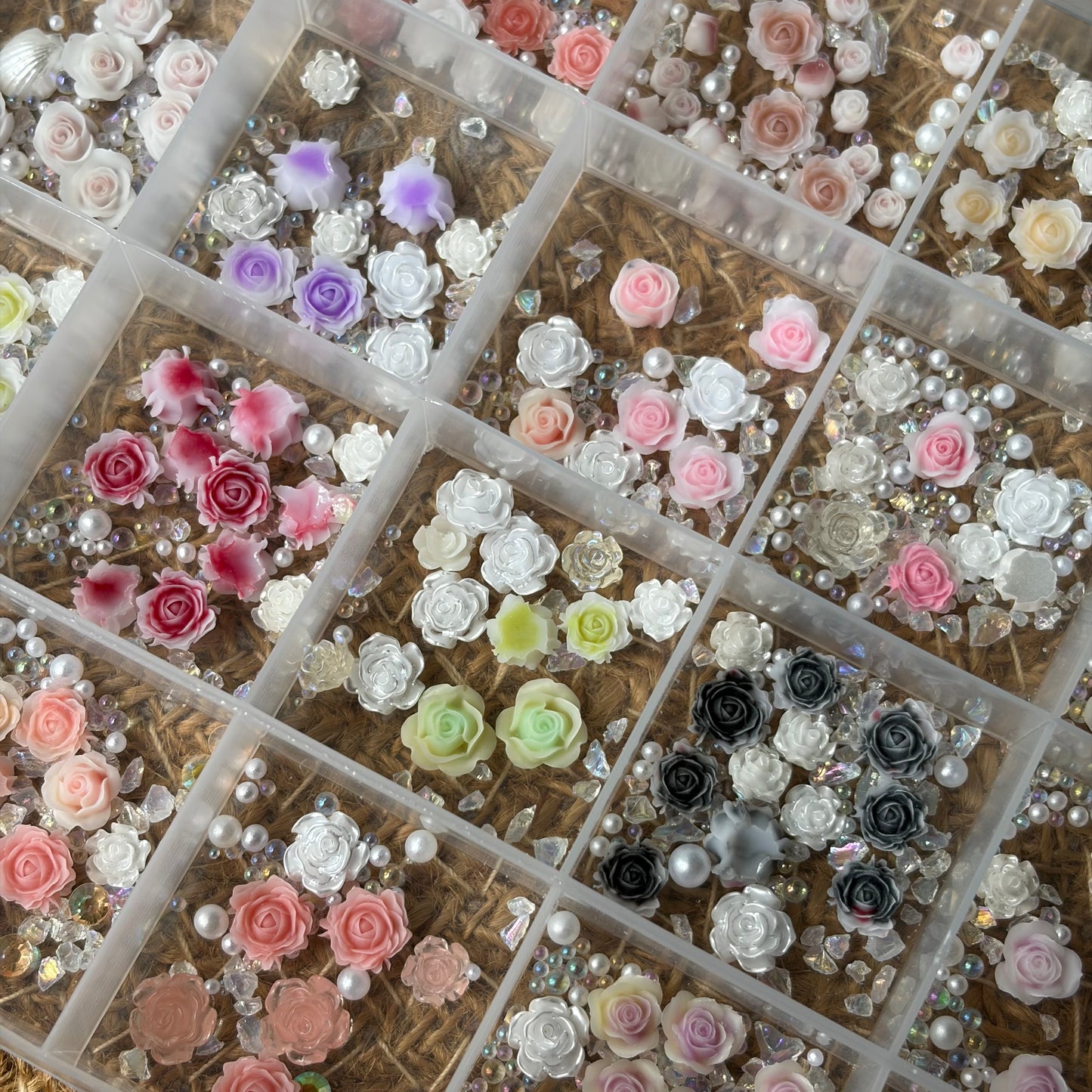 Premium 5D Roses Mix Flowers & Bead Details With Box