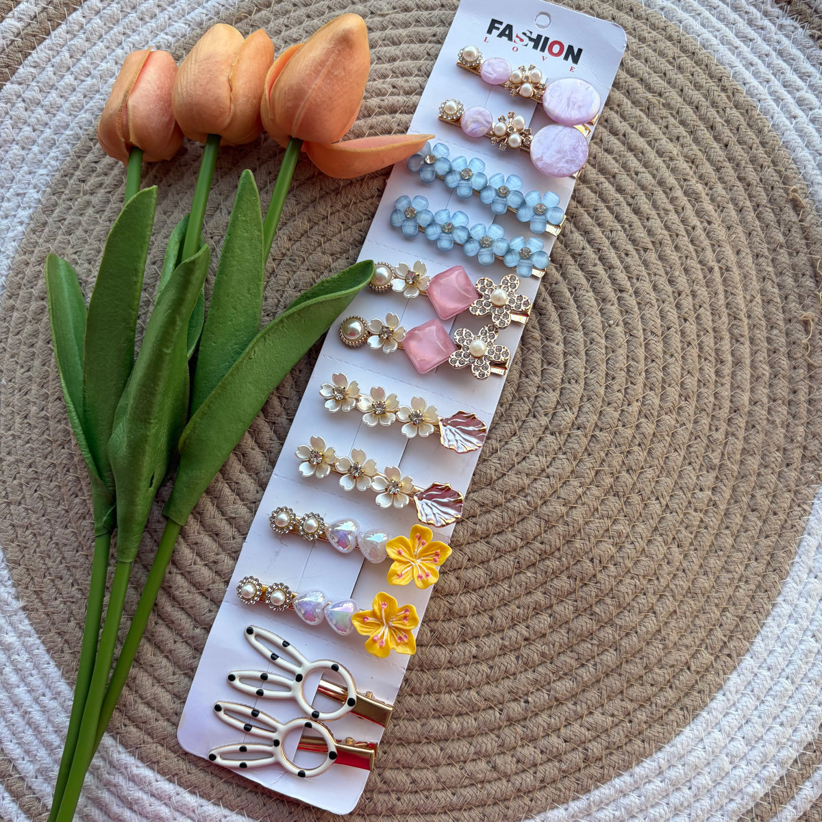 Korean Aligator Hairpins (12 Pieces)