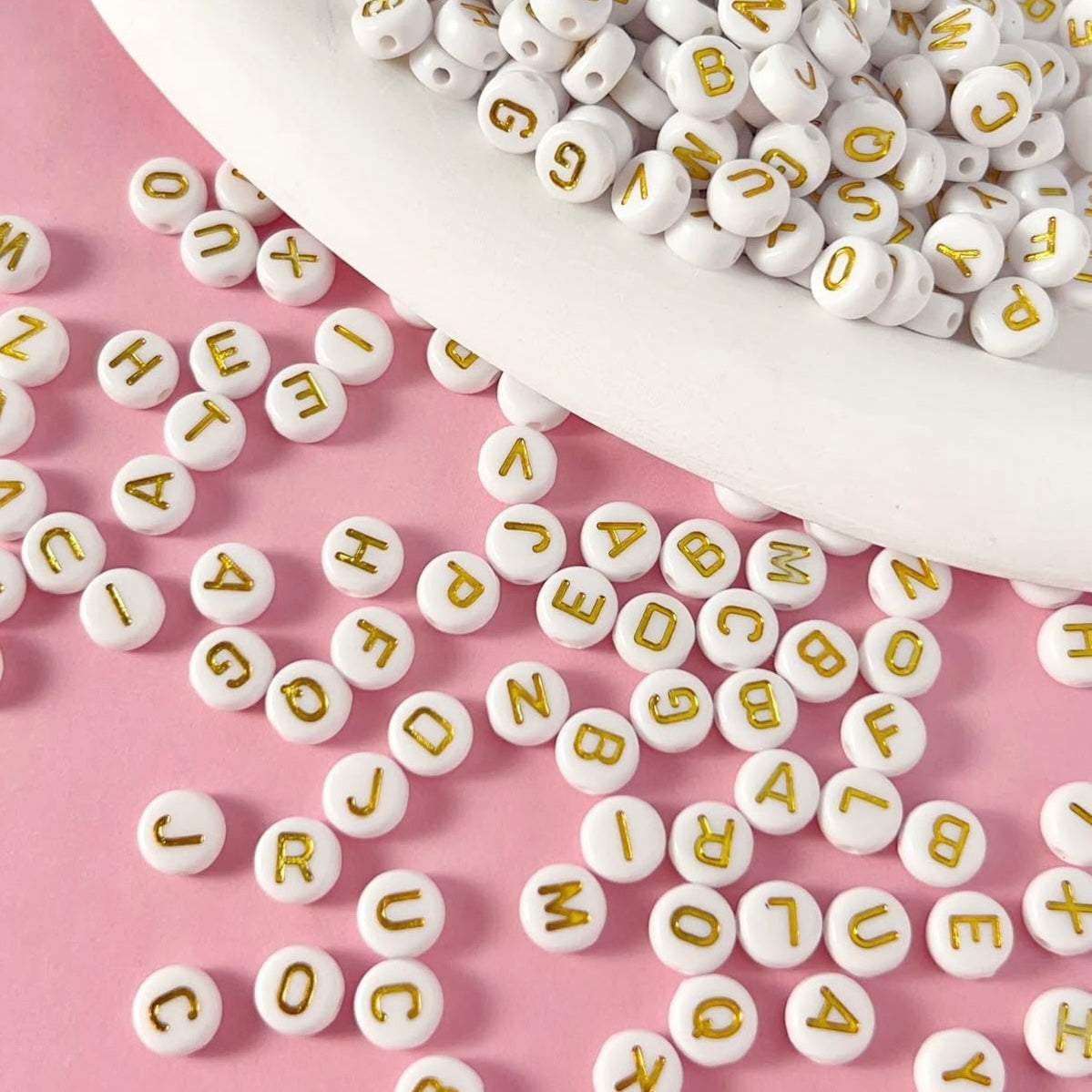 Alphabet Beads Golden (20 Grams)