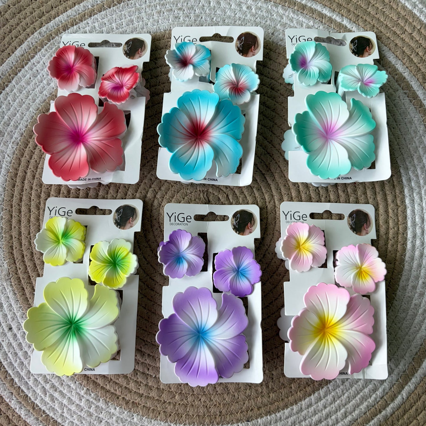 Hibiscus Matte Dual Combo Cards (6 Cards)