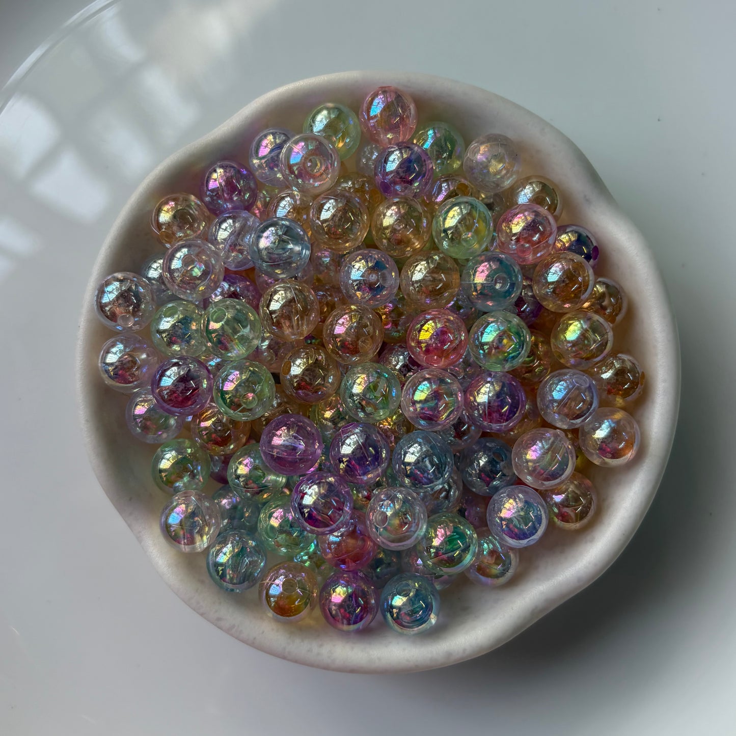 Rainbow Beads Size-10mm (10 Grams)