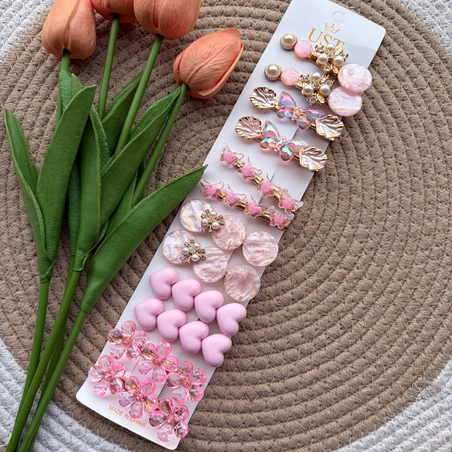 Korean Aligator Hairpins (12 Pieces)