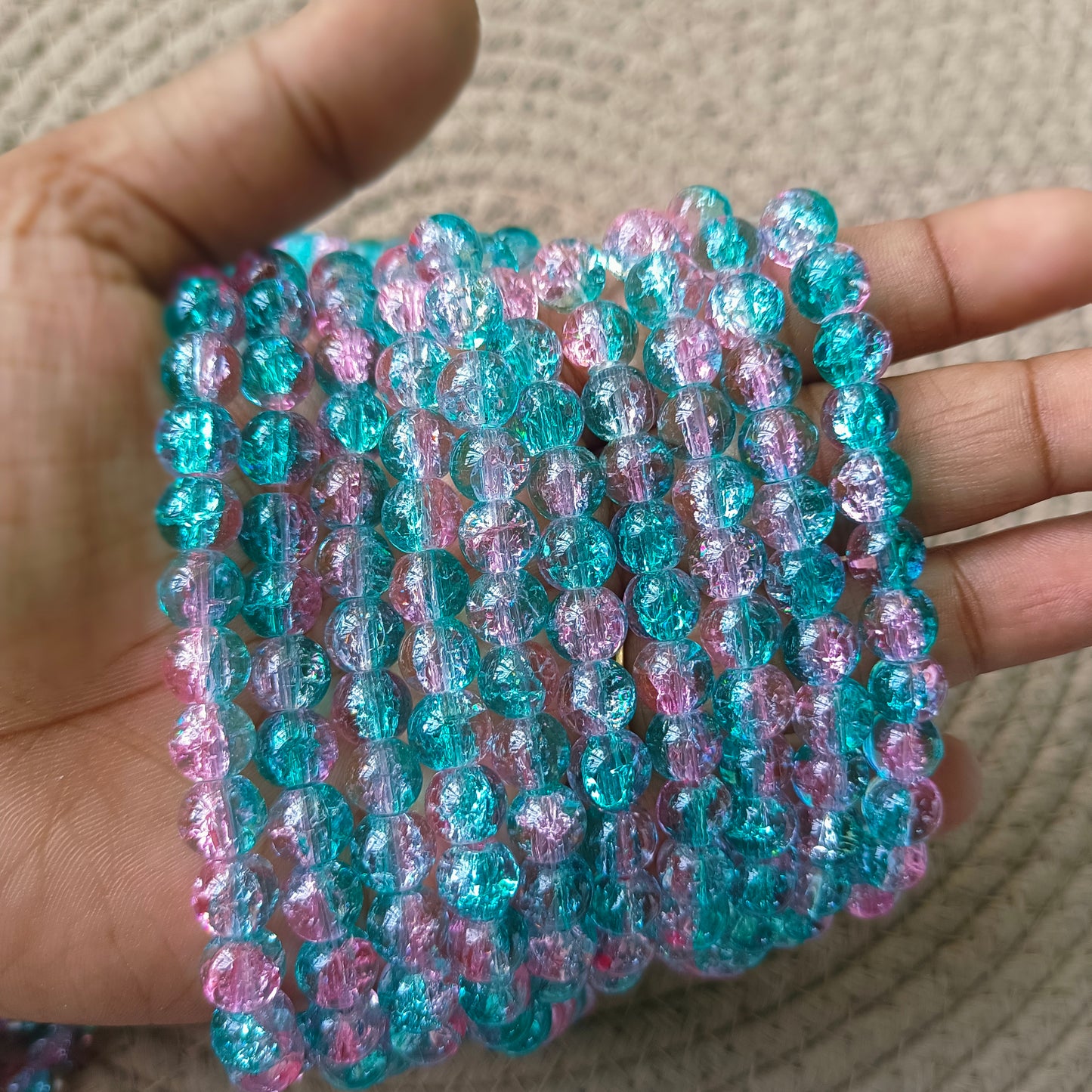 Crackle Beads 8mm(95 -100 beads apx)(no-16)