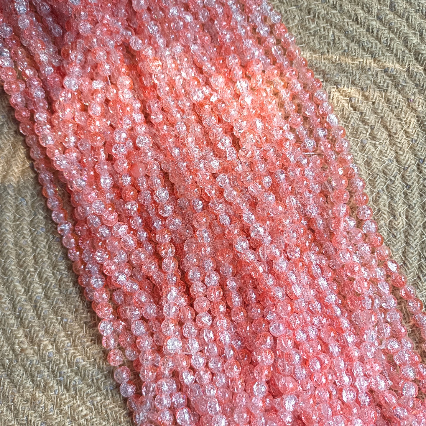 Dual Shades Crackle Beads