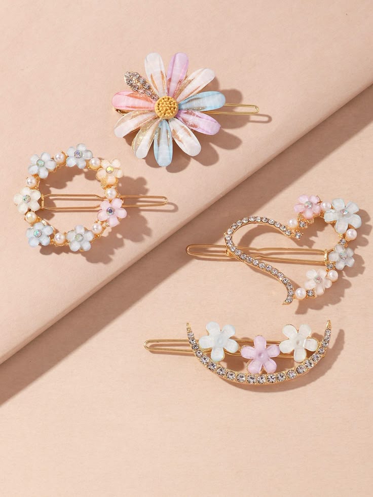 Sweetheart Floral Clips