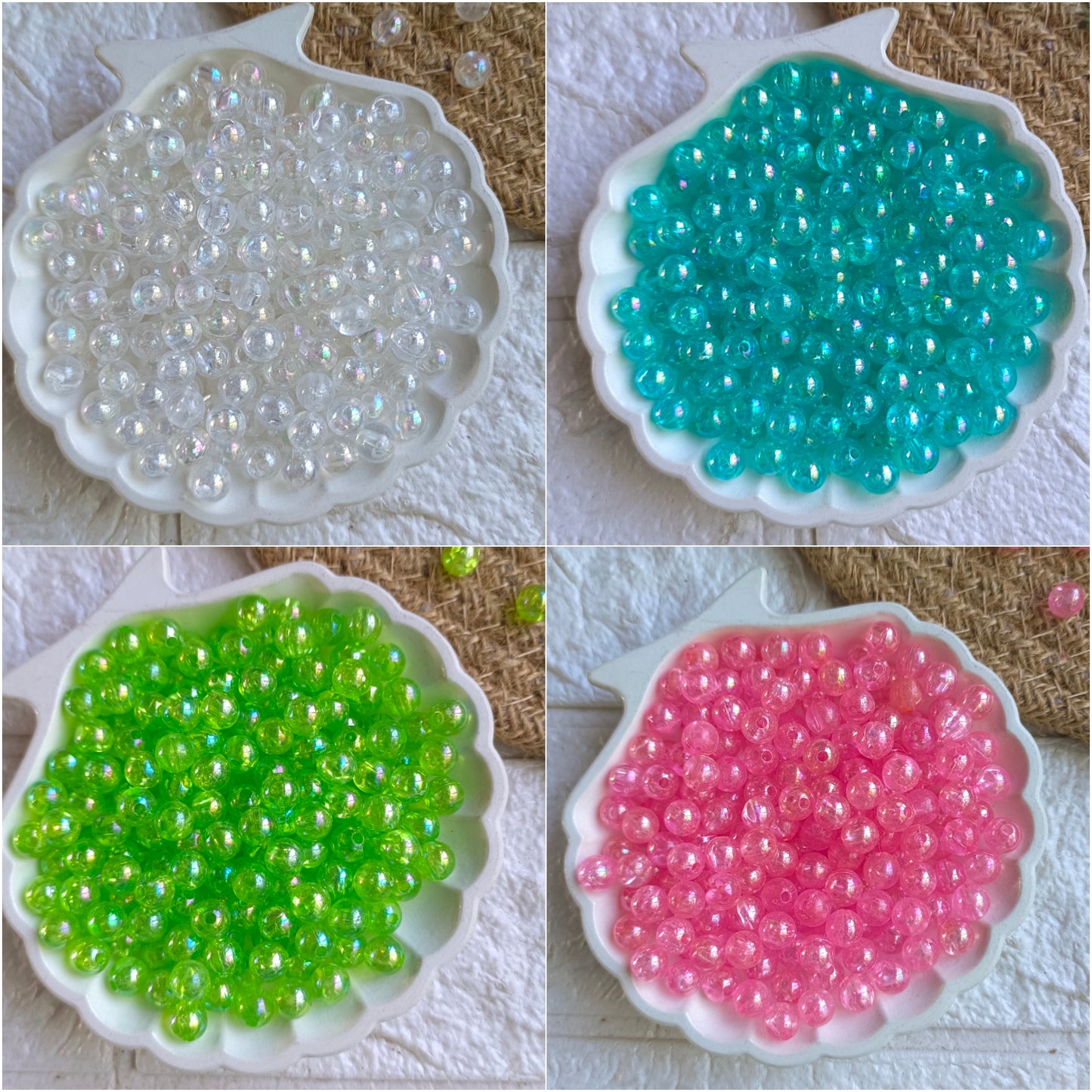Rainbow Beads 8mm(20grams)