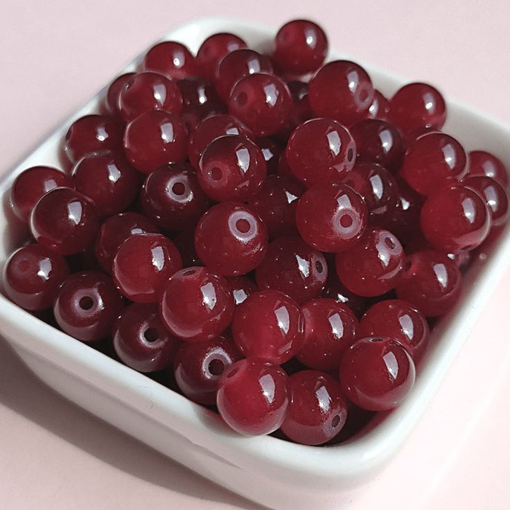 Glass Beads 8mm (95- 100 Beads ) Maroon