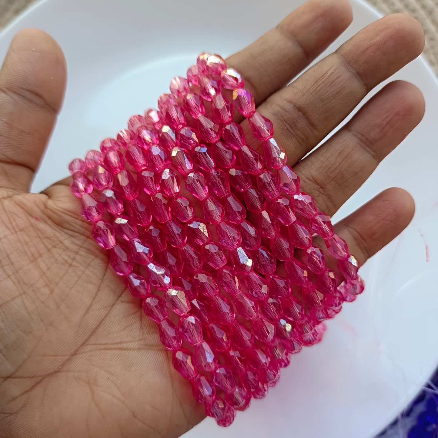 Drop Crystal Beads/Size-6*8(1 String)