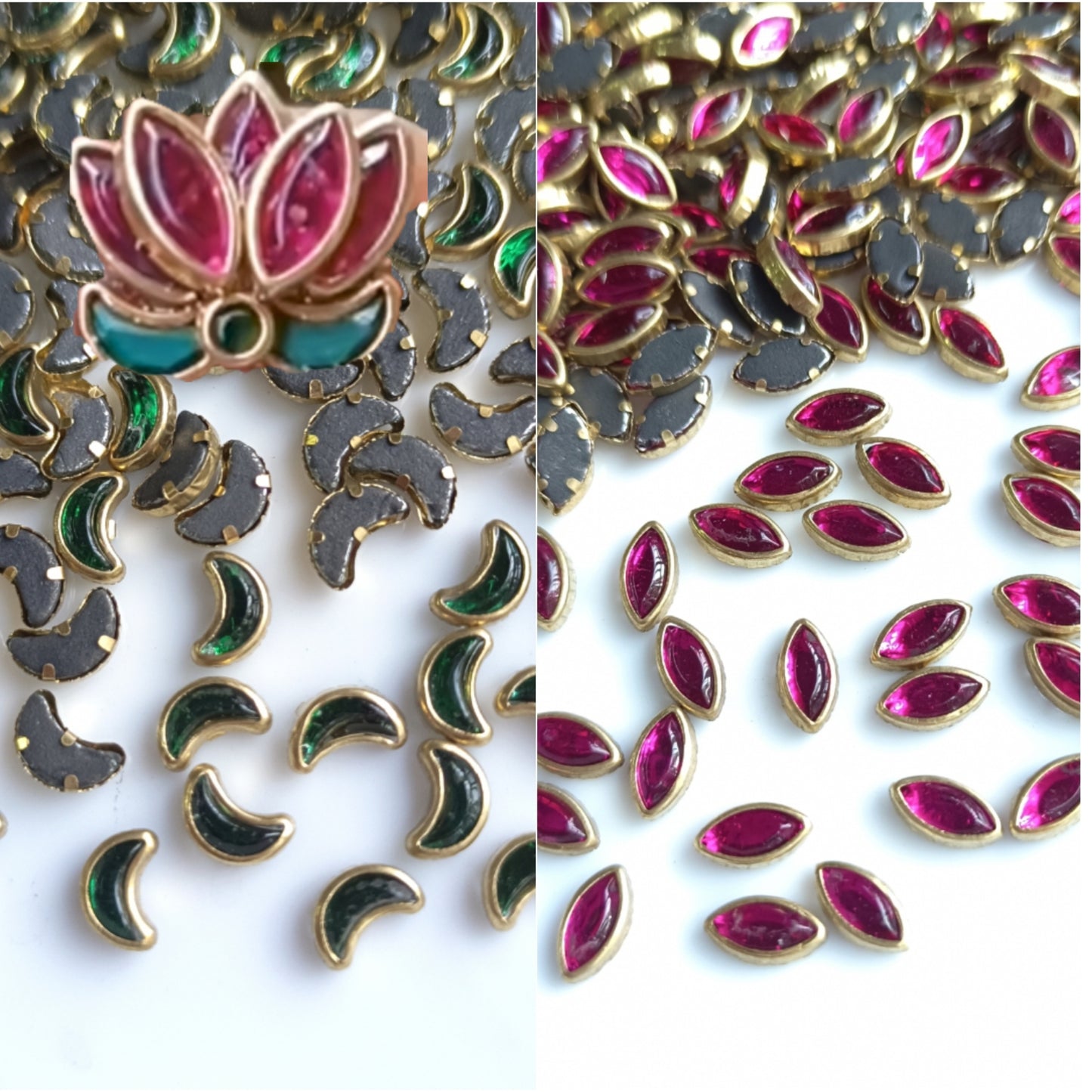 Kundan Stones for Lotus(leaf10gm+petal10gm)