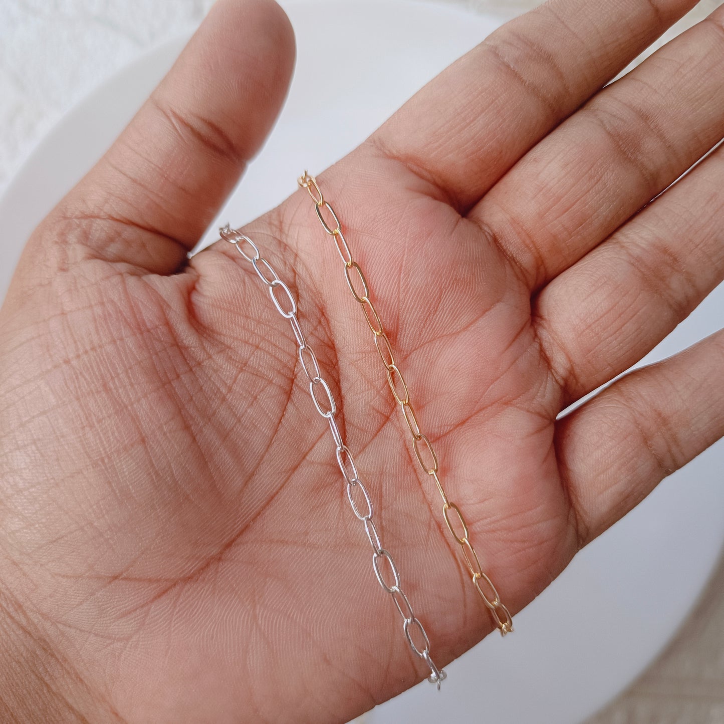 Anti tarnish chains Micro Plated(1 meter apx medium