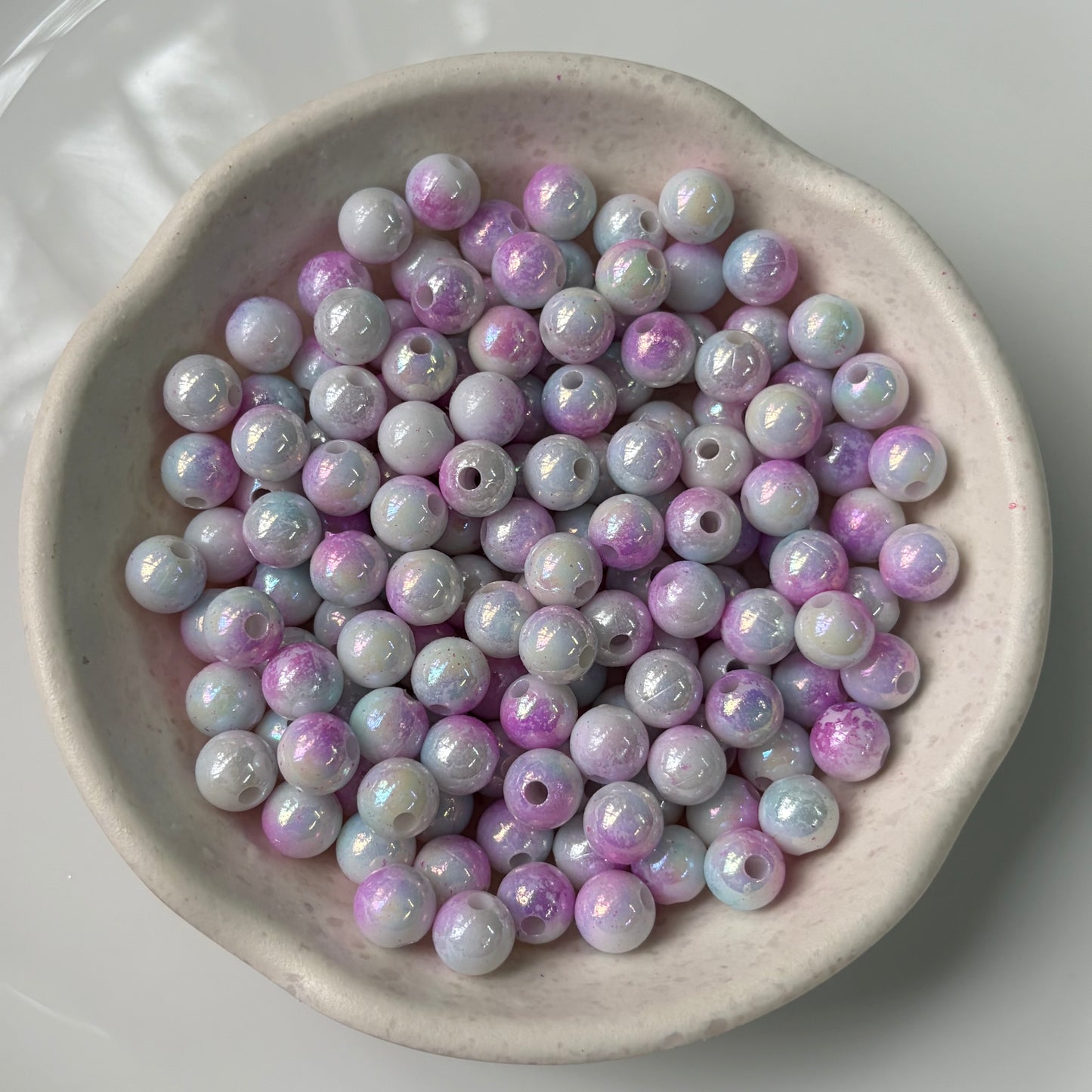 Dual Acrylic Beads 8mm (10 Grams)