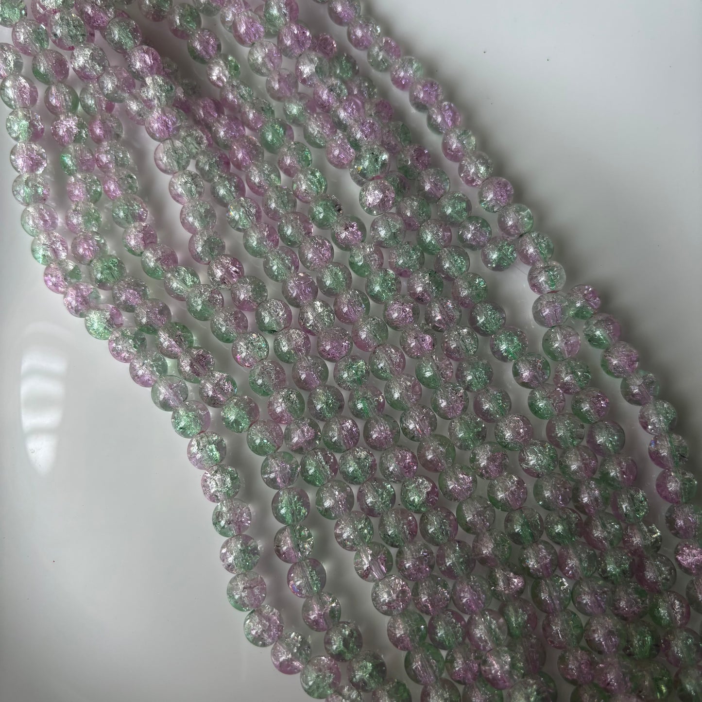Crackle Beads 8mm (95+ Beads )
