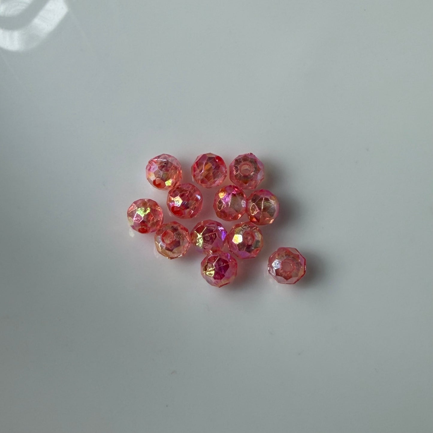 Rainbow Crystal Acrylic Beads 6mm (10 Grams)