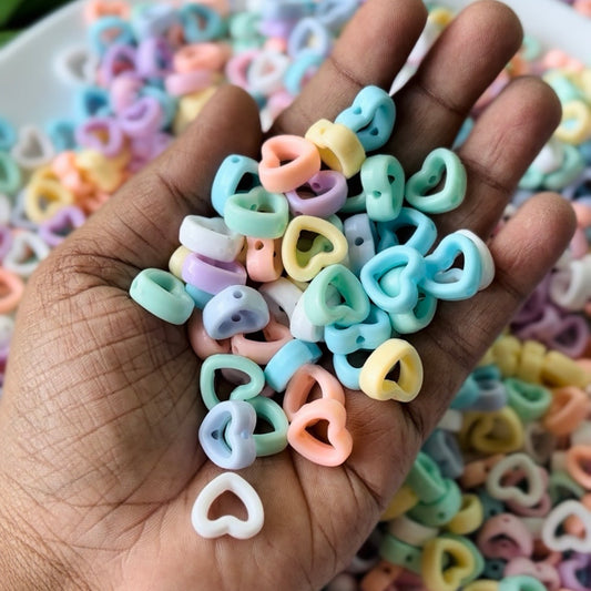 Pastel Connector hearts(10 grams)