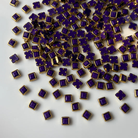Kundan Stones SQUARE (10 Grams) Violet