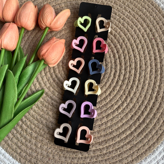 Matte Heart Claws (12 Pieces)