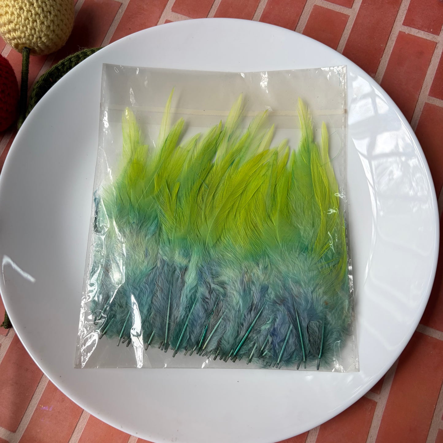 Dual Shaded Pointed Feathers (45 Feathers apx)Size - 3 - 7 Inches