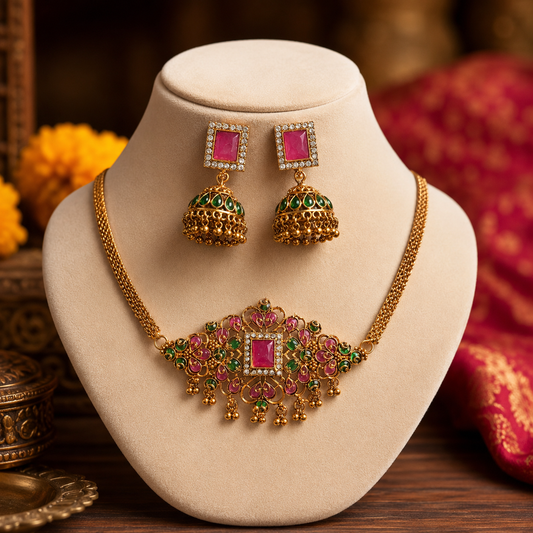 Temple Jewellery Set