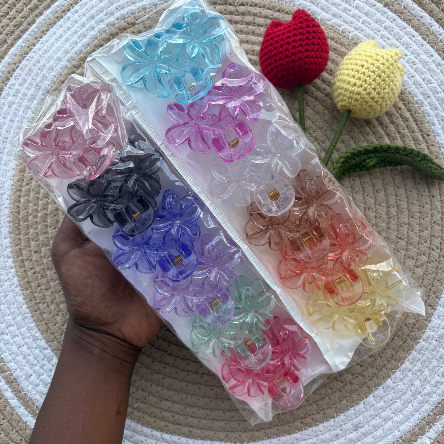 Glossy Flower claws (6 pieces )