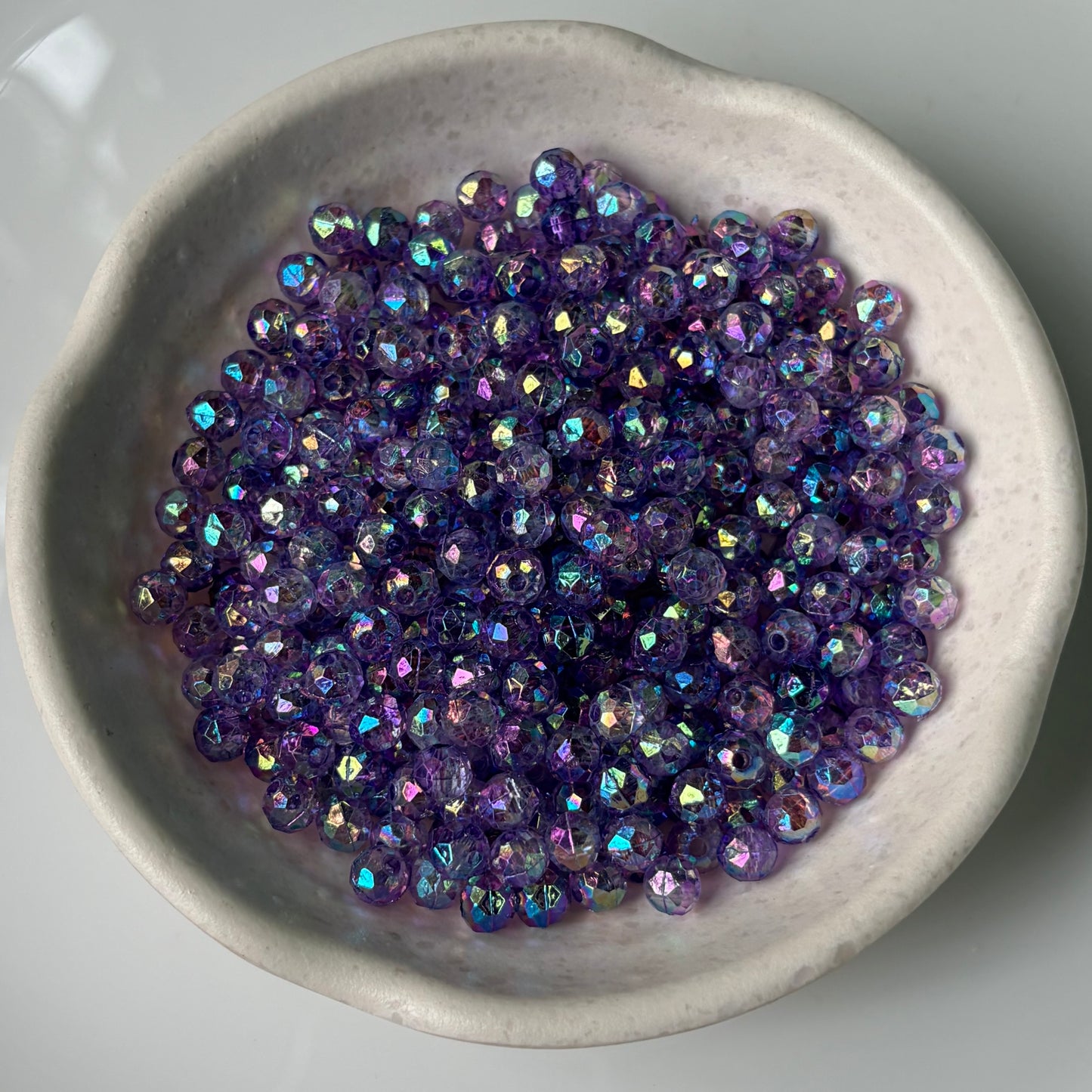 Rainbow Crystal Acrylic Beads 6mm (10 Grams)