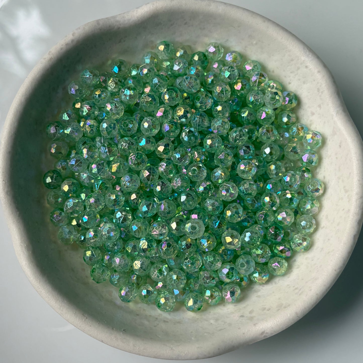 Rainbow Crystal Acrylic Beads 6mm (10 Grams)