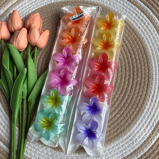 Glossy Flower Claws (6 Pieces) Medium
