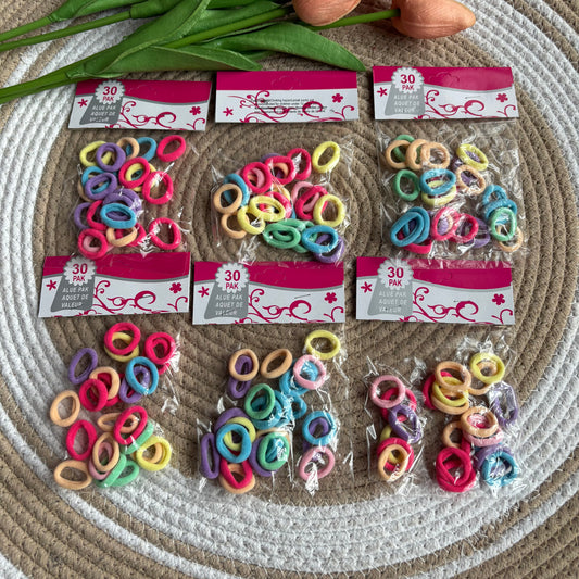 Pastel Rubber Bands (6 Packets)