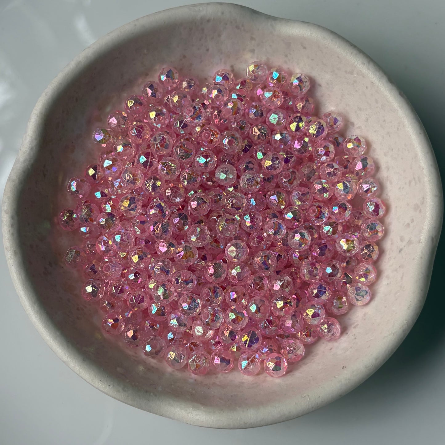 Rainbow Crystal Acrylic Beads 6mm (10 Grams)