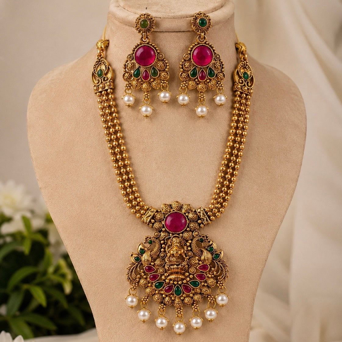 Lakshmi Necklace + Earrings