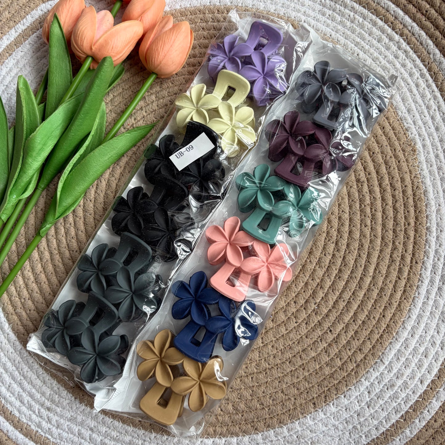 Double Flower Matte Claws (12 Pieces)