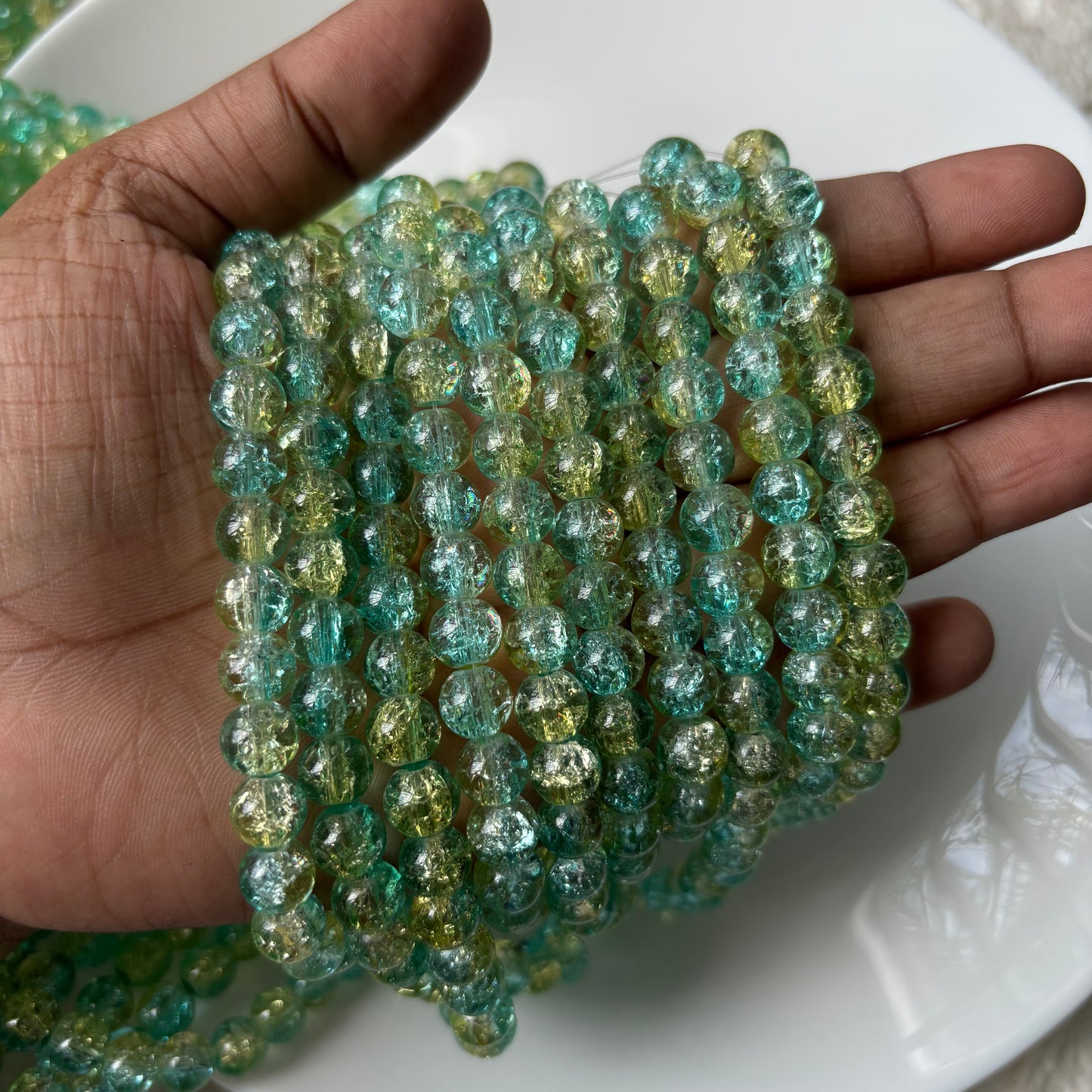 Crackle Beads 8mm (95+ Beads)