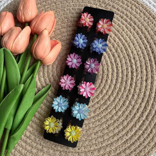 Printed Daisy Claws (12 Pieces)