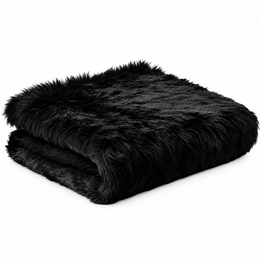 Black Fur Cloth For Photoshoot