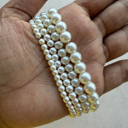 Pearl Beads Glass (1 String)
