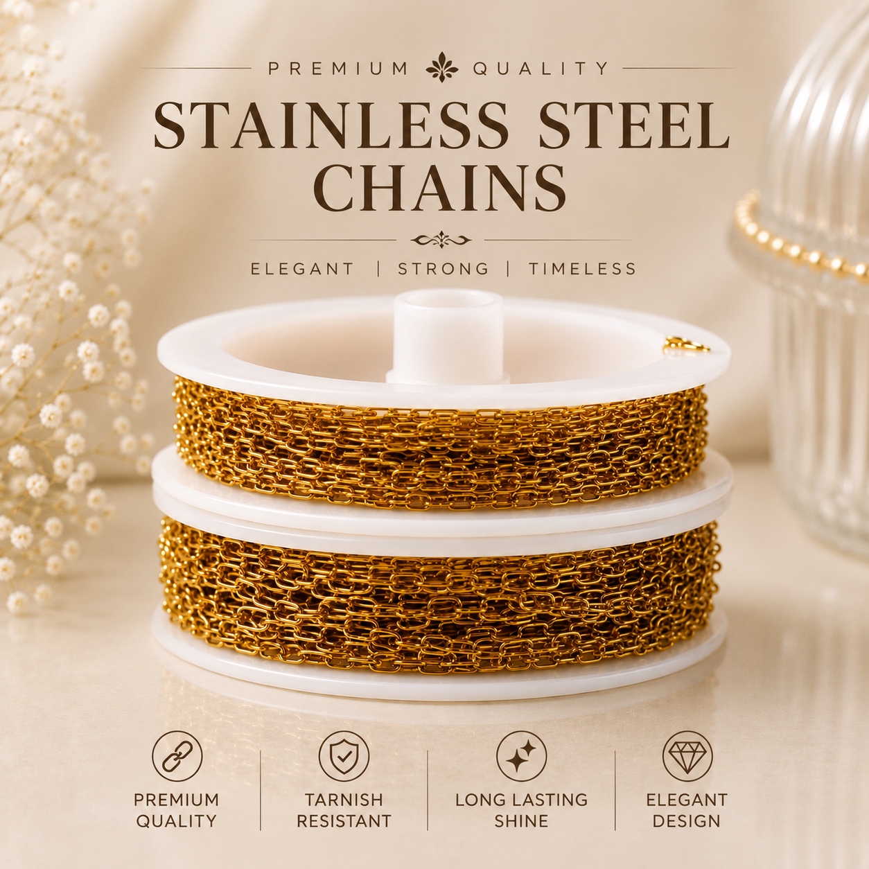 Stainless Steel Chain Rolls / Anti- Tarnish