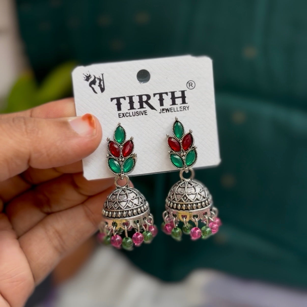 Oxidised Jhumka