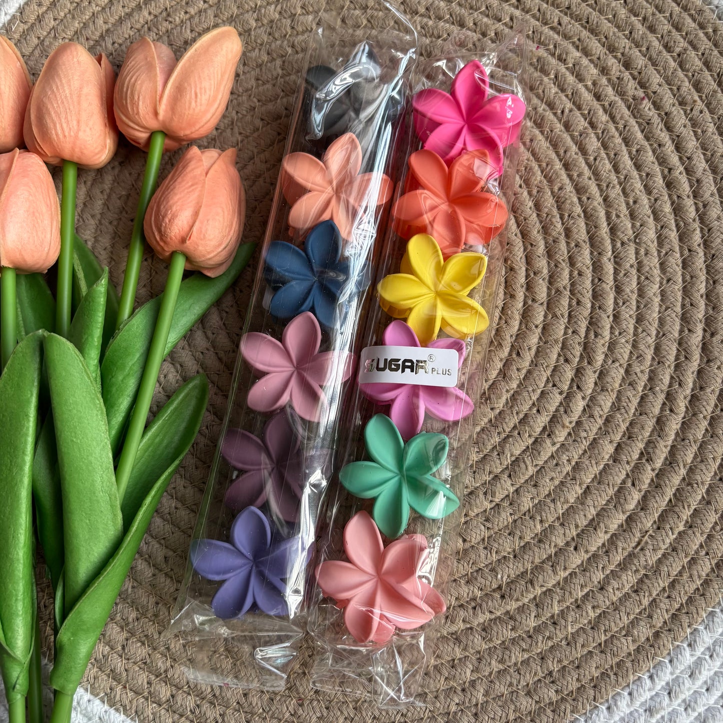 Matte Flower Claws (12 Pieces) random colours