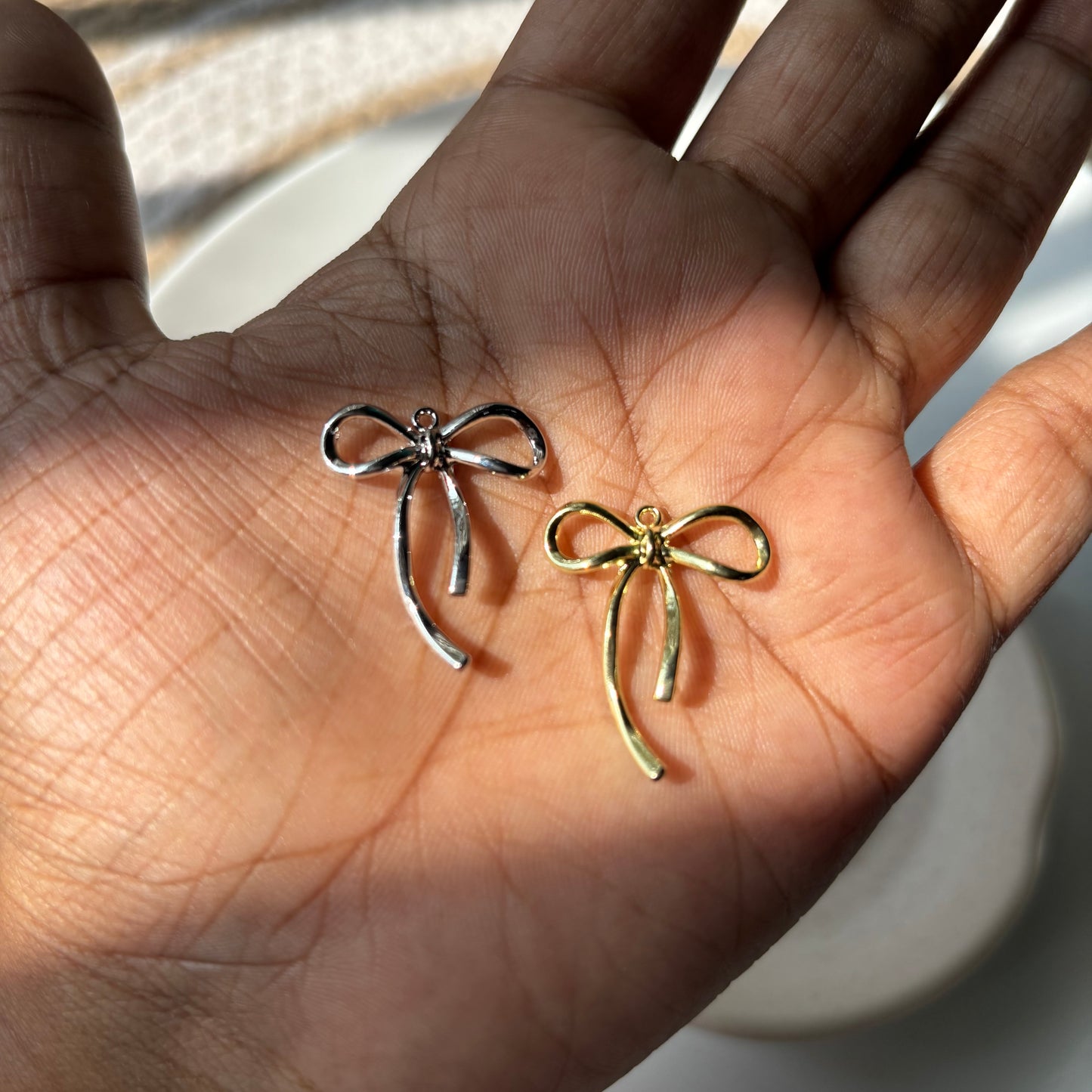 Anti Tarnish Bow Charm