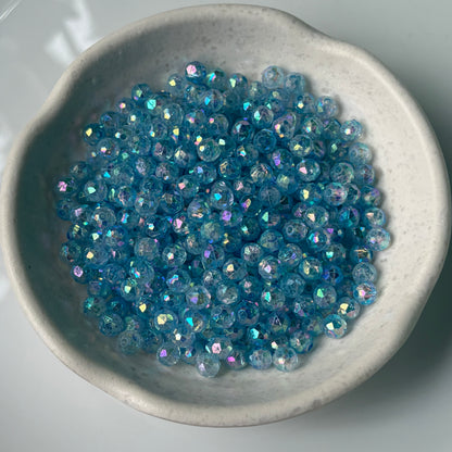 Rainbow Crystal Acrylic Beads 6mm (10 Grams)