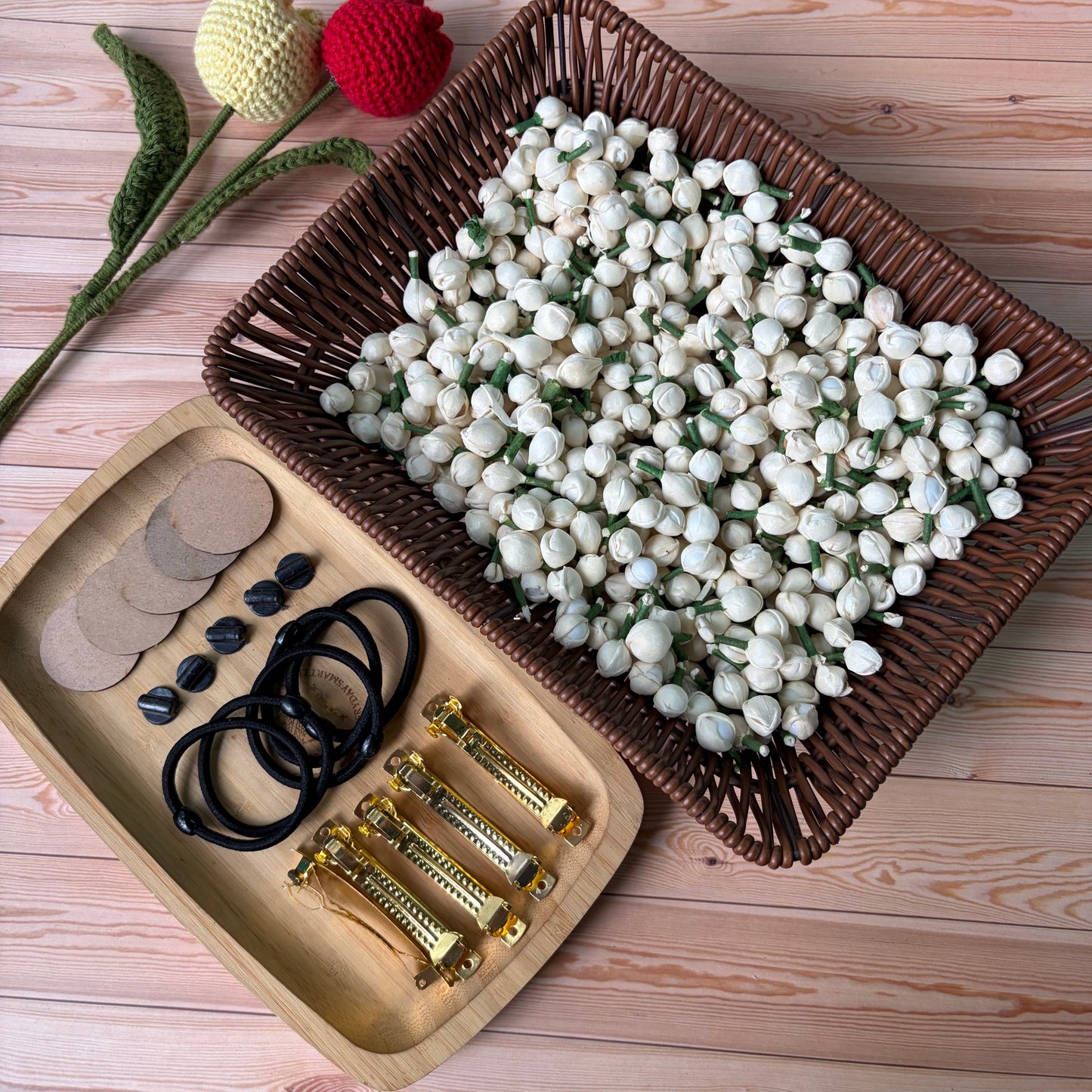 Jasmine Combo Kit (5 Rubber Band + 5 Center clip making kit)