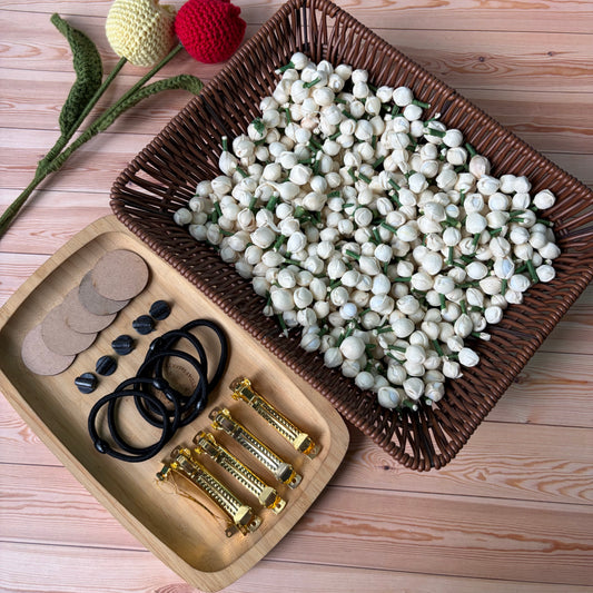 Jasmine Combo Kit (5 Rubber Band + 5 Center clip making kit)